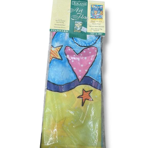 Welcome Baby Newborn House Flag 24x36" Toland Art Shower Gift Celebrate Birth - Picture 3 of 11